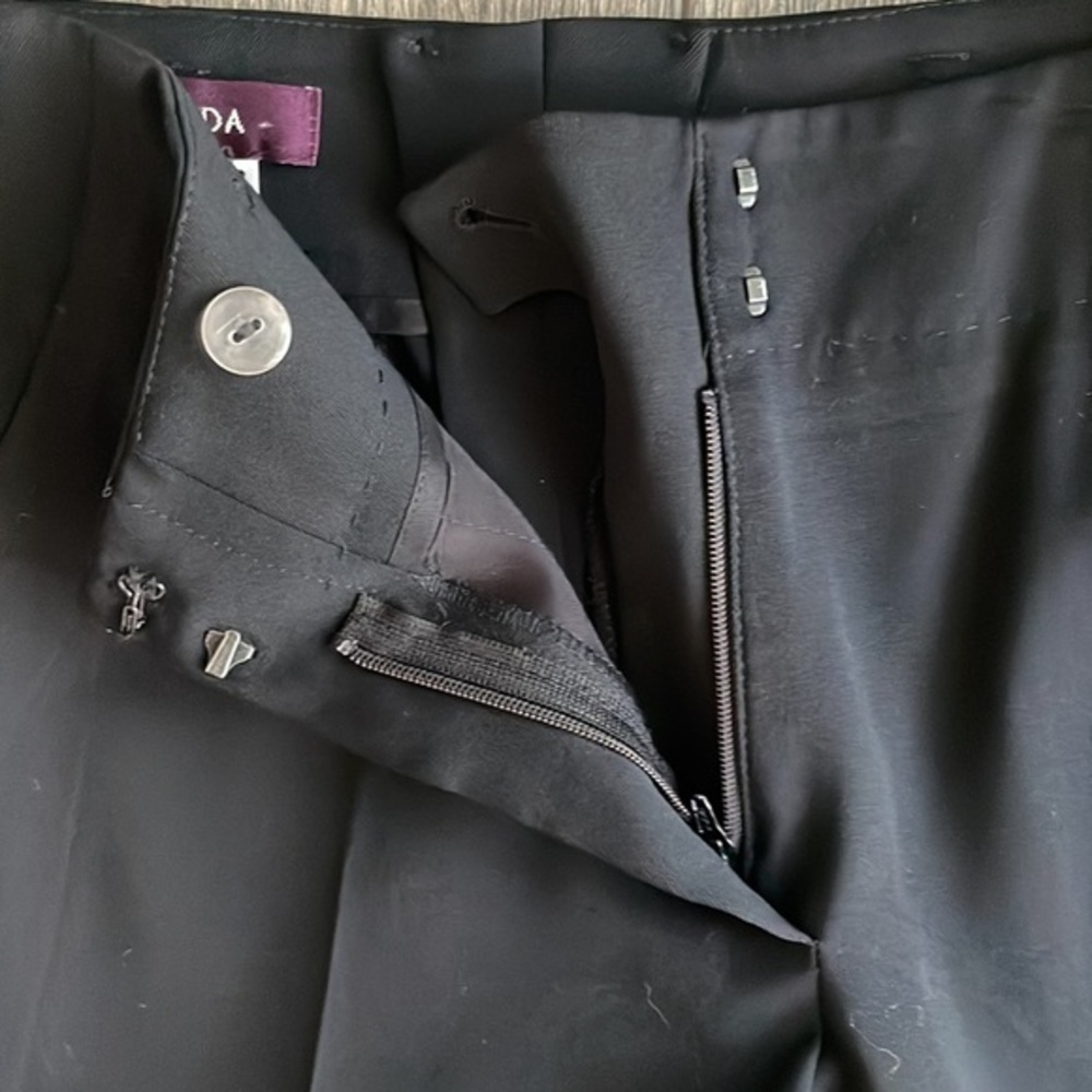 ESCADA pants trousers size 34 or 4 or XS black career Pleated - Picture 8 of 13